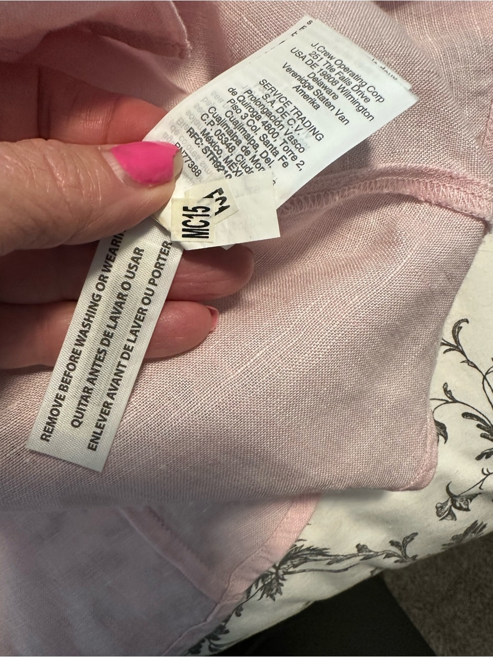 J.Crew Baird McNutt Irish Linen Pink Button Front Shirt Slim Women’s Size 6 - Picture 6 of 6